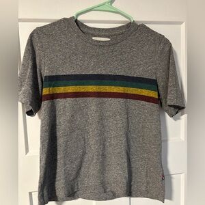 Sol Angeles grey women’s small cropped t shirt